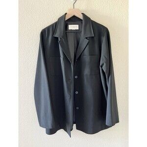 Liz Claiborne LizSport Petite Black Size M Black Lined Jacket Button Front